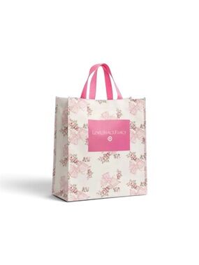 LoveShackFancy White and Pink Floral Reusable Tote